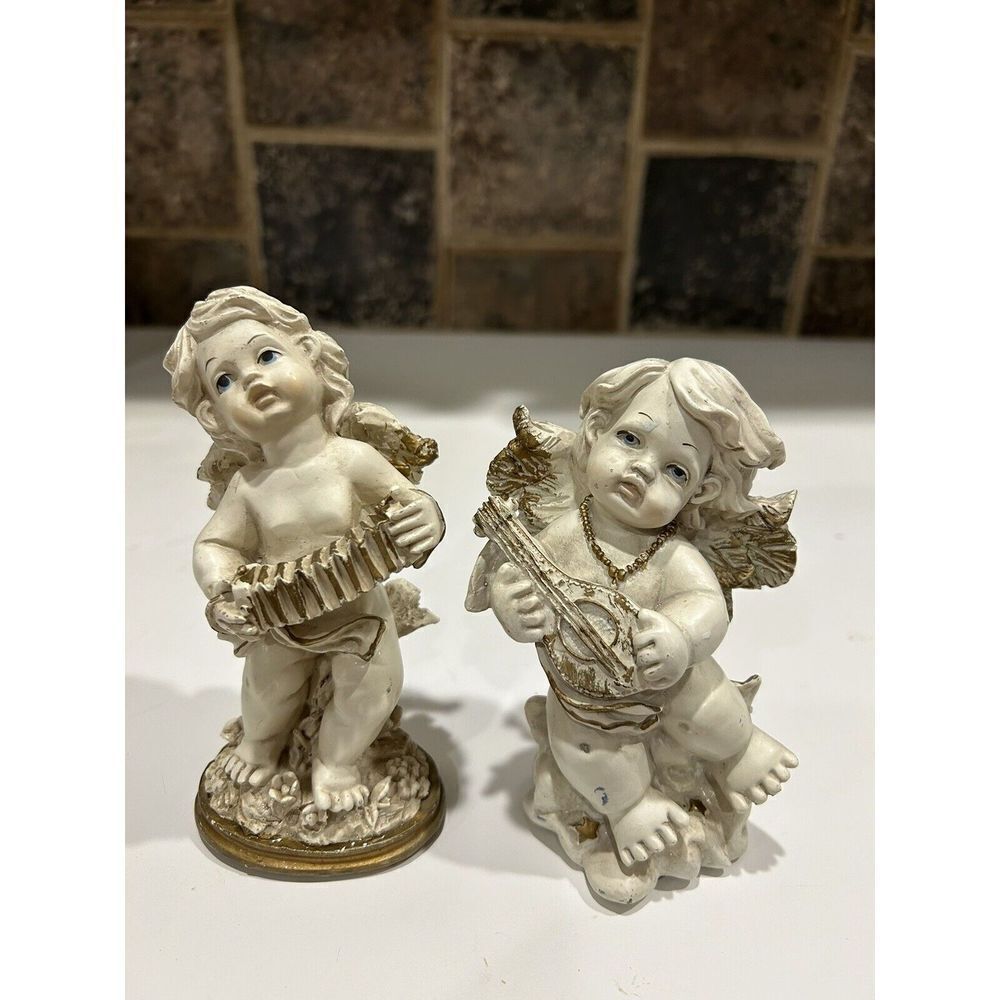 Vintage K's Collection Cherub Collectible Angel Figurines. Good Condition.